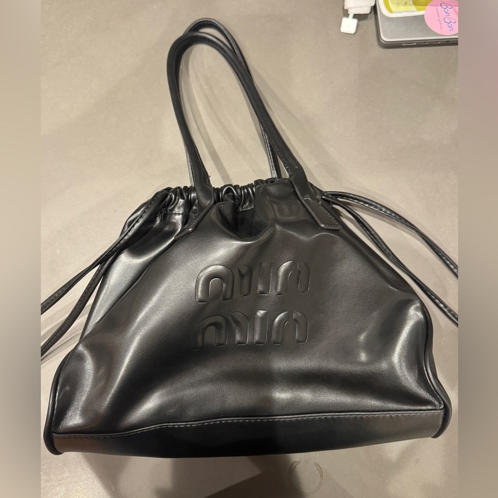 Miu Miu Black Leather Shoulder Bag